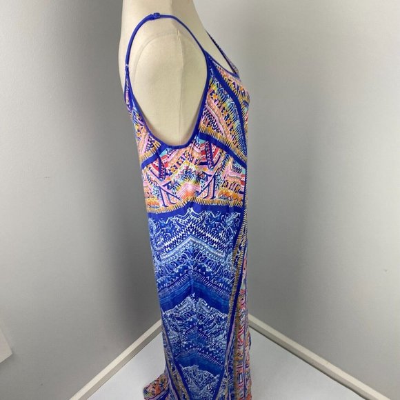 Mambo Size 10 Women's Maxi Summer Dress Colourful Lightweight - Picture 10 of 11